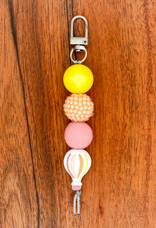 Sunset Skies Hot Air Balloon Keychain