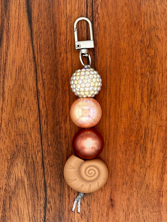 Golden Coast Seashell Keychain