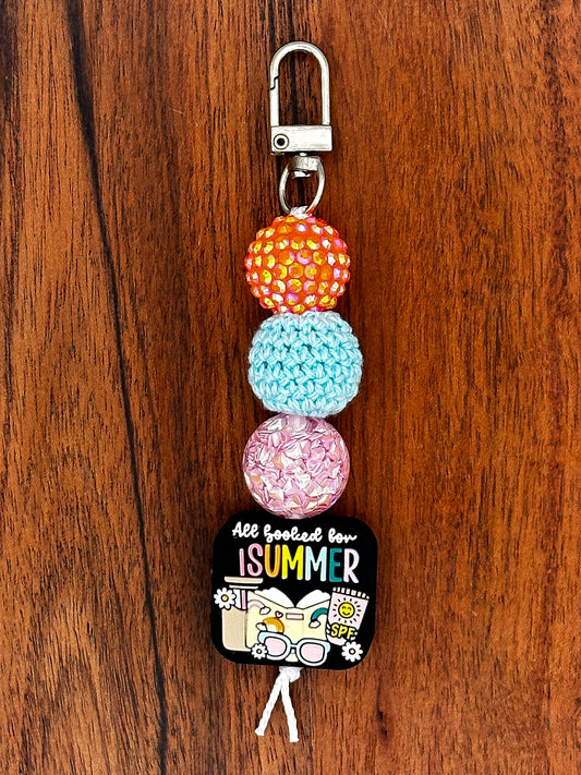 All Booked for Summer Keychain