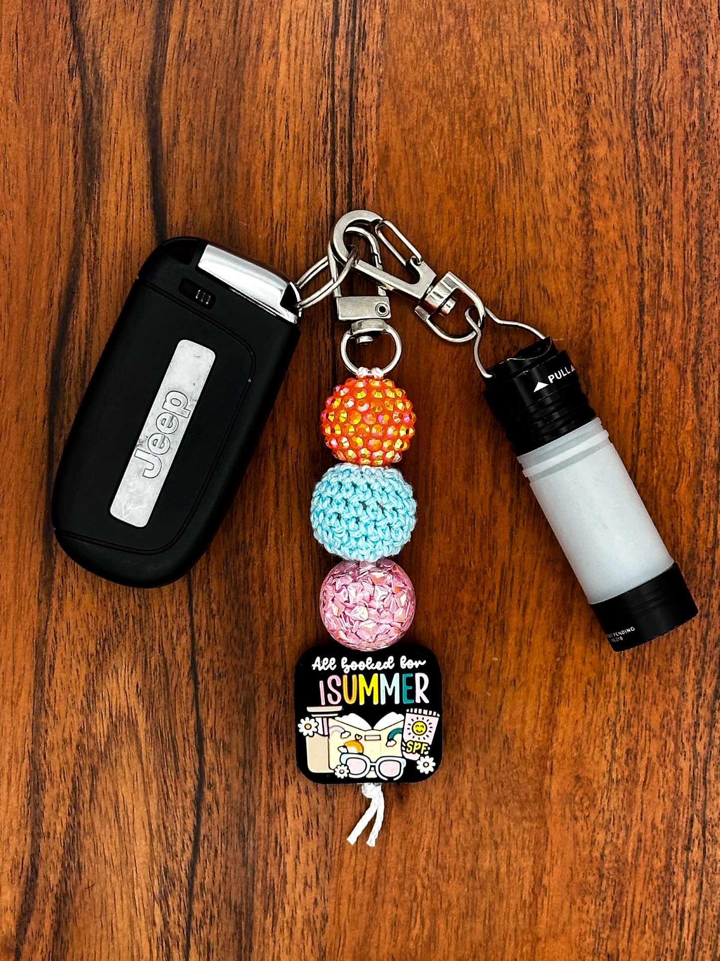 All Booked for Summer Keychain