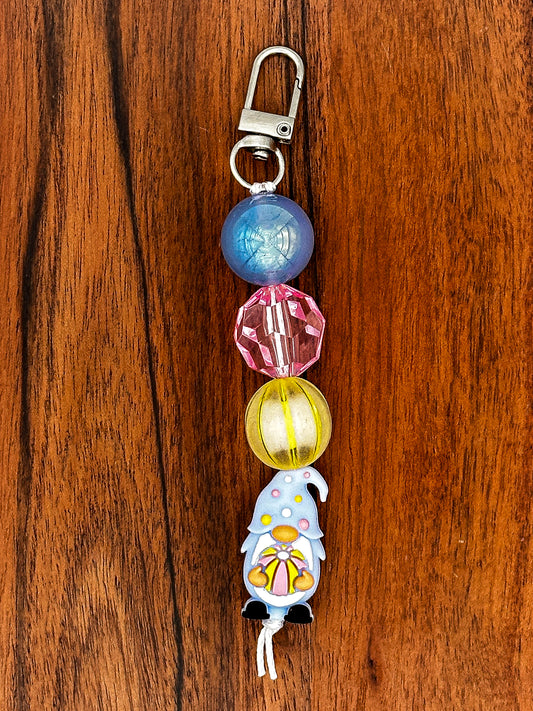 Beach Ballin’ Gnome Keychain