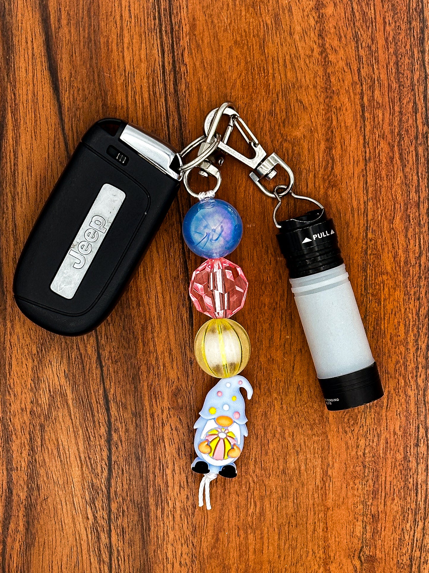 Beach Ballin’ Gnome Keychain