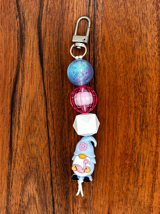 Flamingle Gnome Keychain