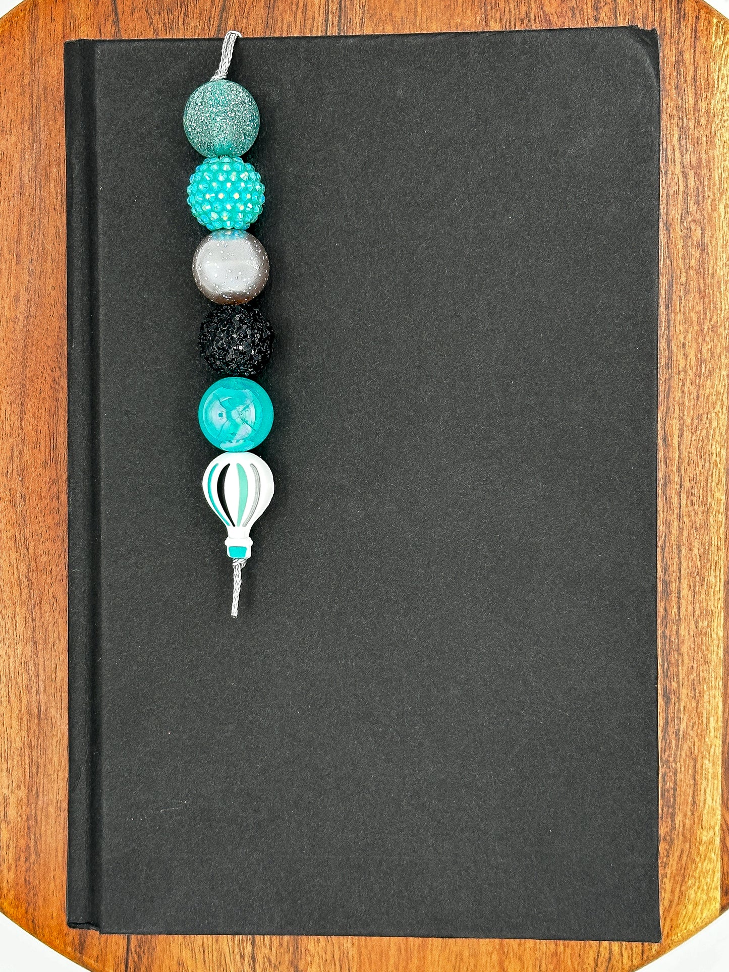 Drift Away in Teal Dreams Hot Air Balloon Bookmark