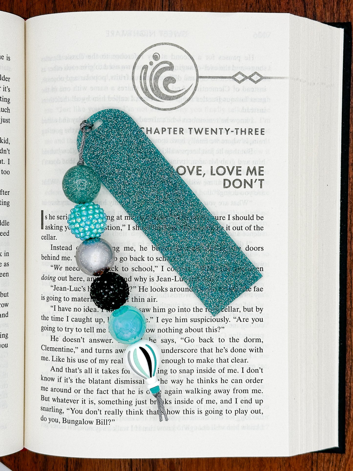 Drift Away in Teal Dreams Hot Air Balloon Bookmark