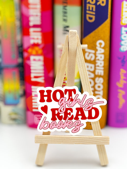 Hot Girls Read Books Sticker