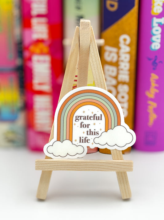 Grateful for This Life Rainbow Sticker