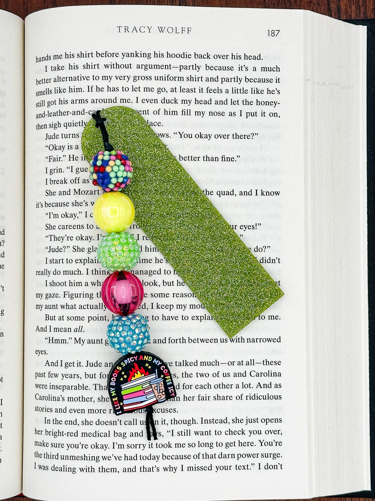 Spicy Books & Iced Coffee Bookmark