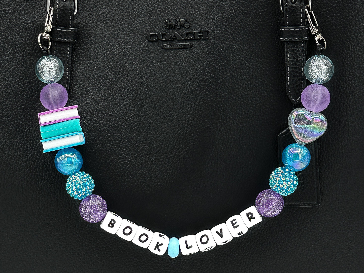 Book Lover Purse Charm – Blue & Purple