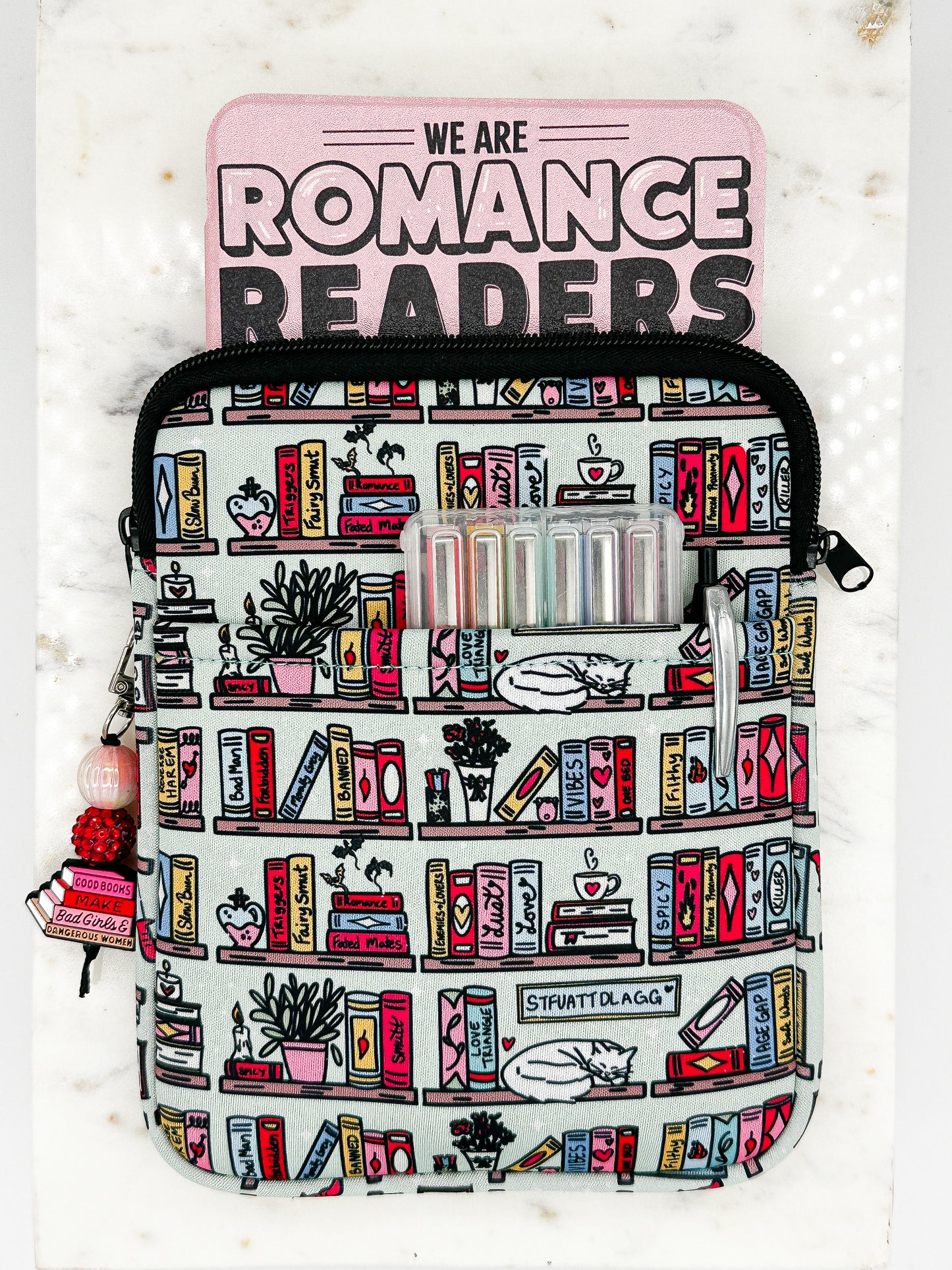 Romance Bookshelf Book Sleeve – Spicy Stack