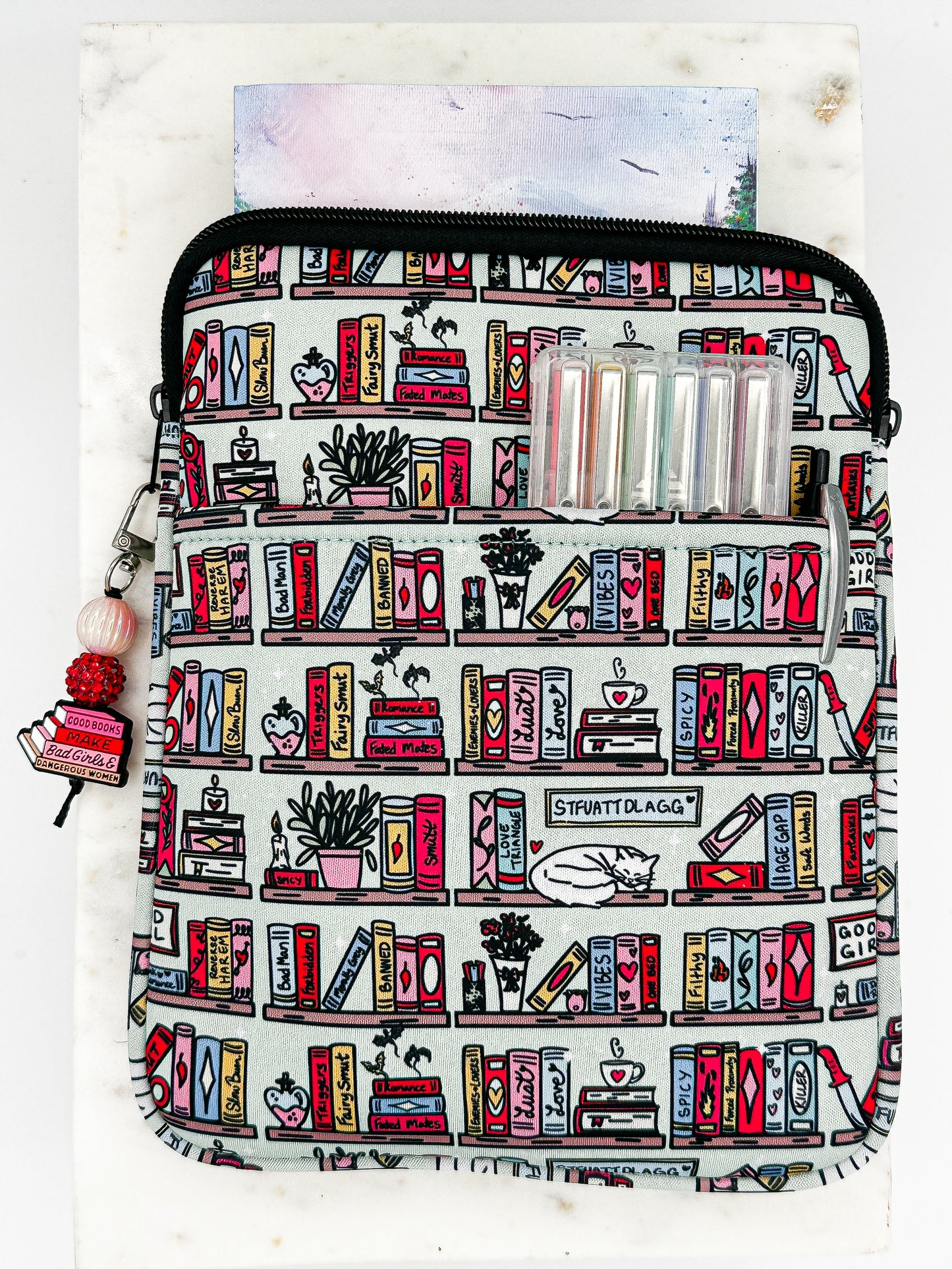 Romance Bookshelf Book Sleeve – Spicy Stack