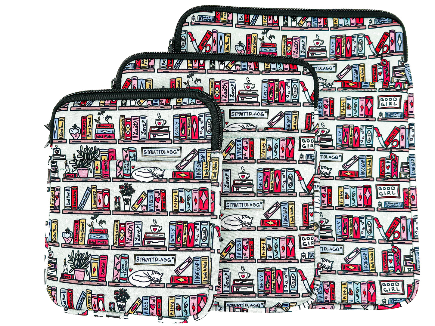 Romance Bookshelf Book Sleeve – Spicy Stack