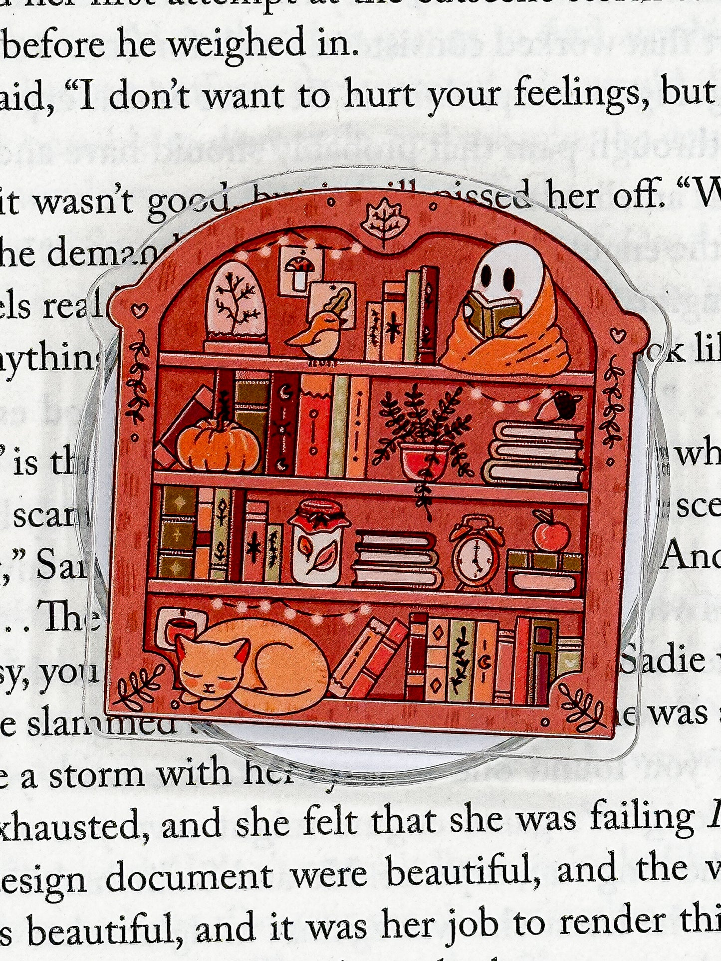 Haunted Bookshelf Magnetic Phone & Kindle Grip