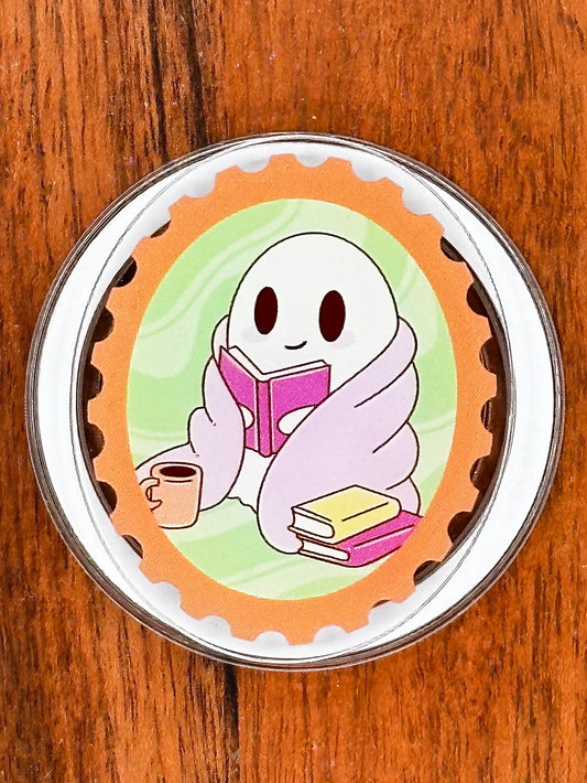 Cozy Ghost Reader Magnetic Phone & Kindle Grip
