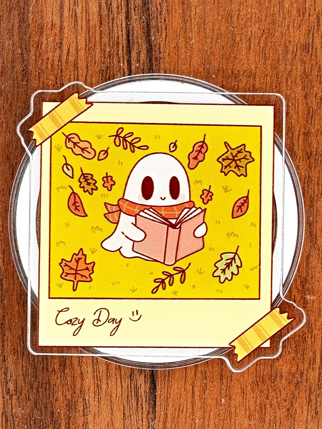 Autumn Leaves & Ghost Reads Magnetic Phone & Kindle Grip