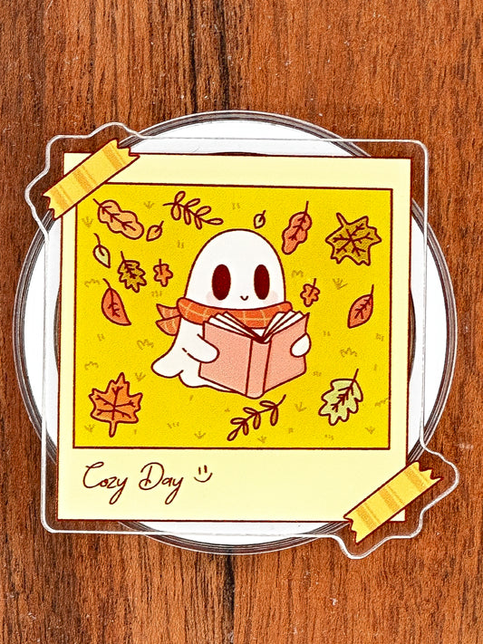 Autumn Leaves & Ghost Reads Magnetic Phone & Kindle Grip