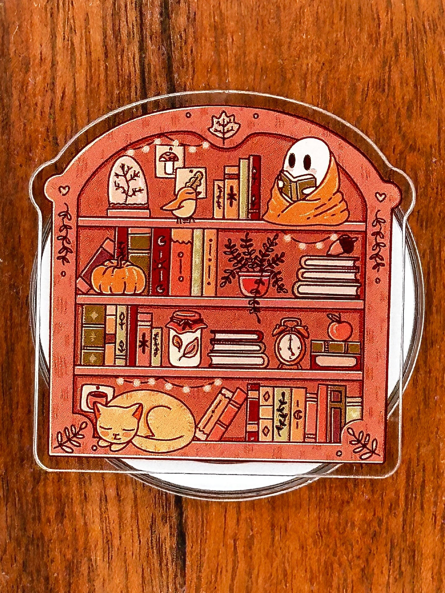 Haunted Bookshelf Magnetic Phone & Kindle Grip