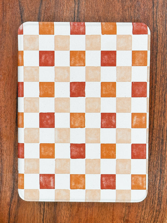 Tan Checkerboard Kindle Case