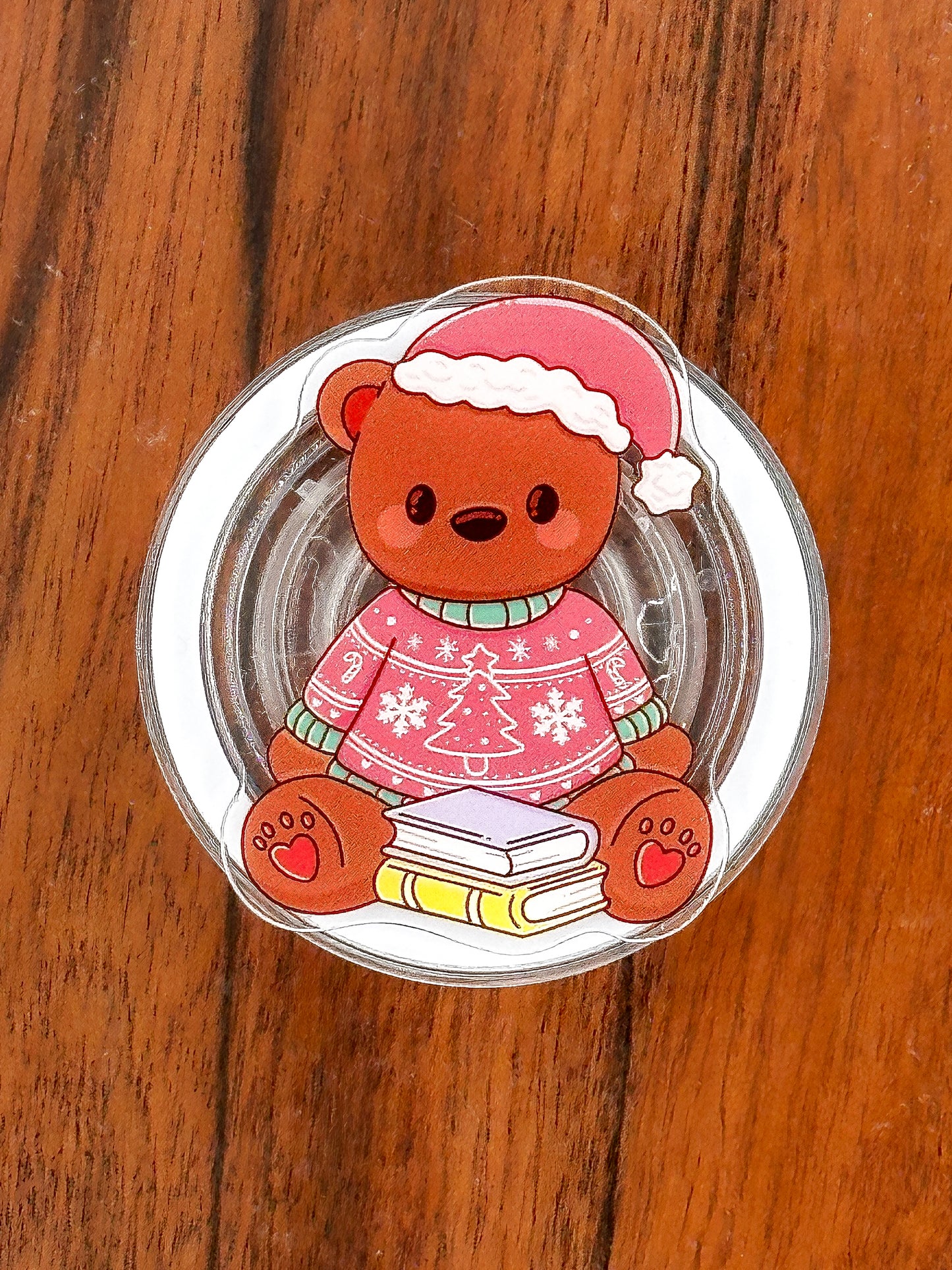 Cozy Christmas Book Bear MagSafe Grip
