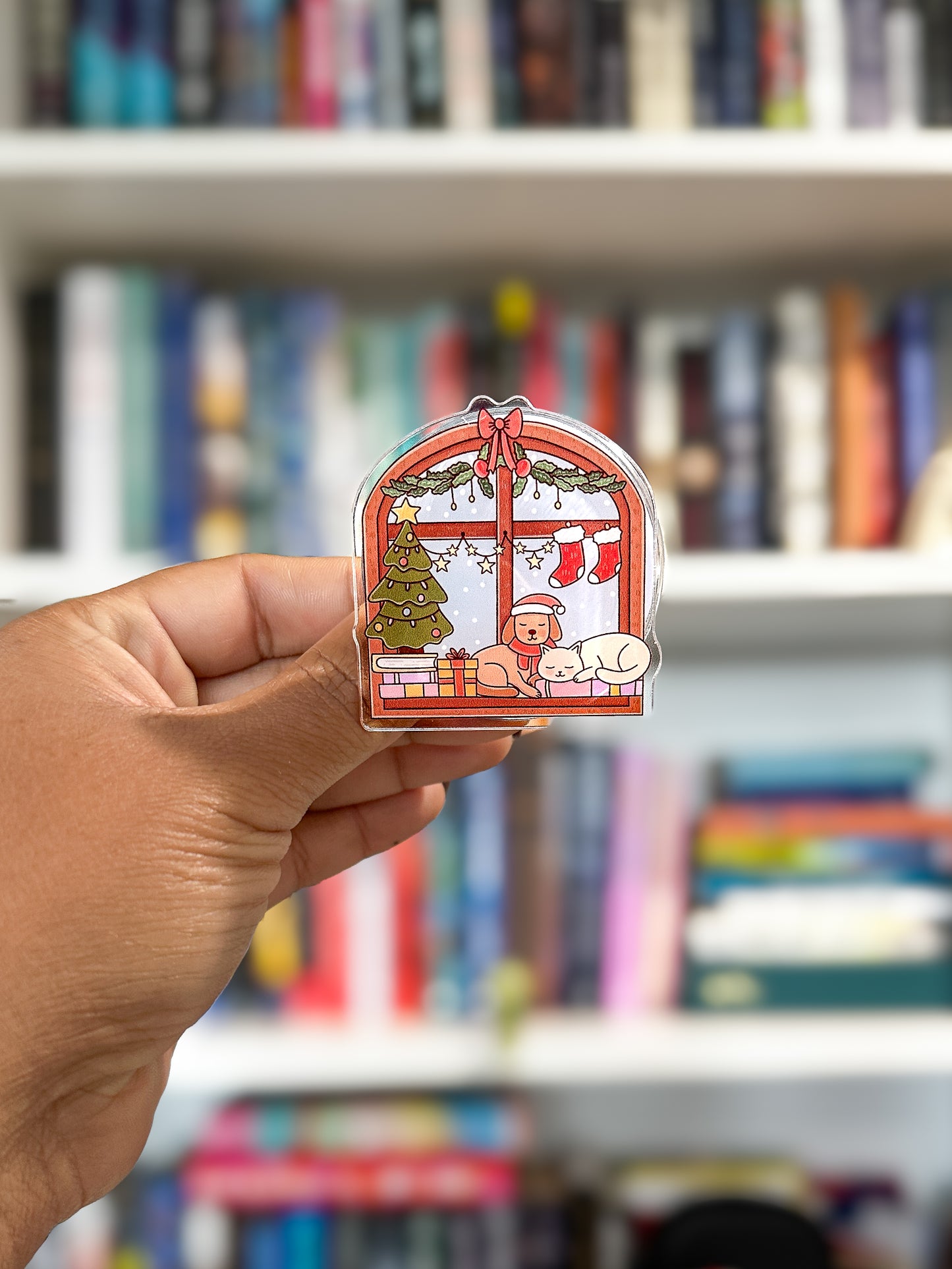 Cozy Christmas Window MagSafe Phone Grip