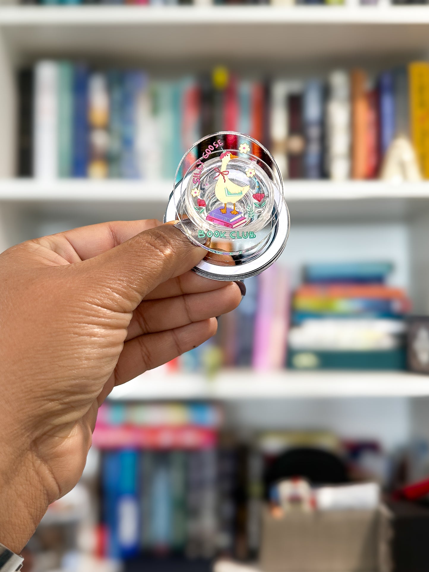 Silly Goose Book Club Magnetic Phone Grip