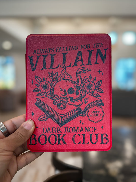 Dark Romance Book Club Kindle Case – Always Falling for the Villain | 2024 Paperwhite & Colorsoft Case with Hand Strap