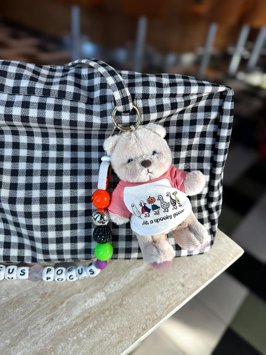 Just a Spooky Goose Halloween Teddy Bear Bag Charm