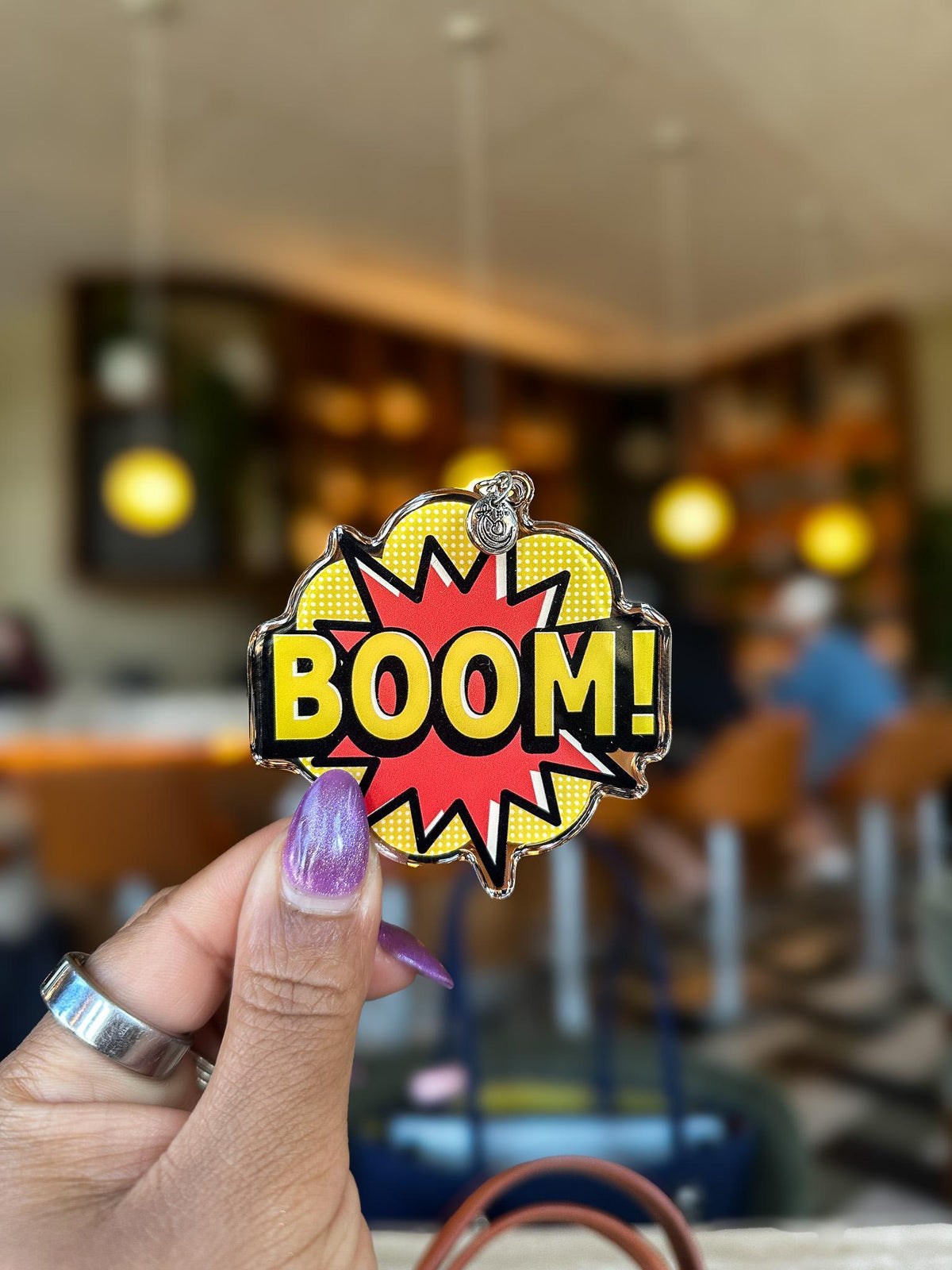 Boom! Comic Book Style Acrylic Bag Charm
