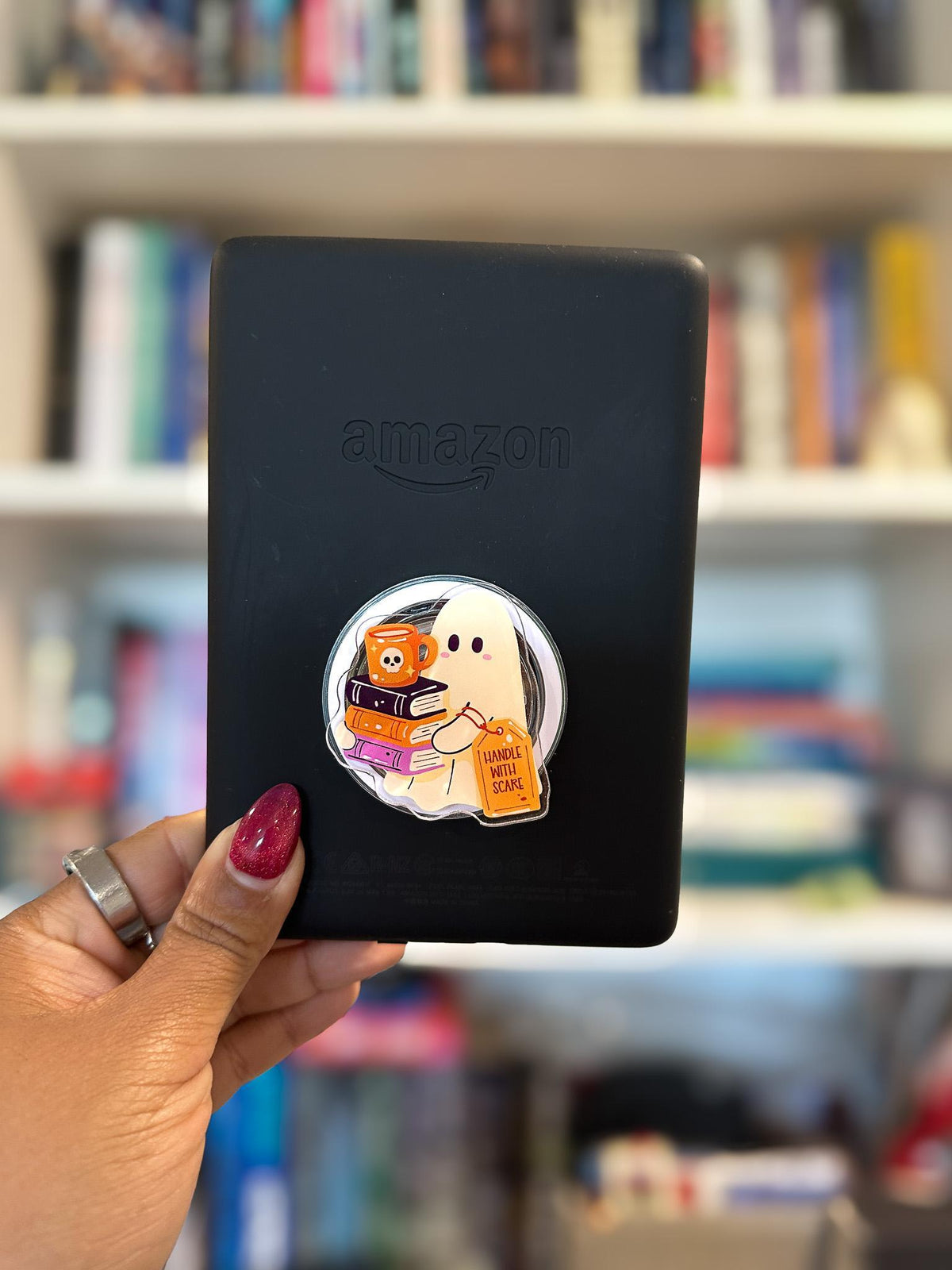 Handle With Scare MagSafe Grip | Spooky Ghost Bookish Phone Grip