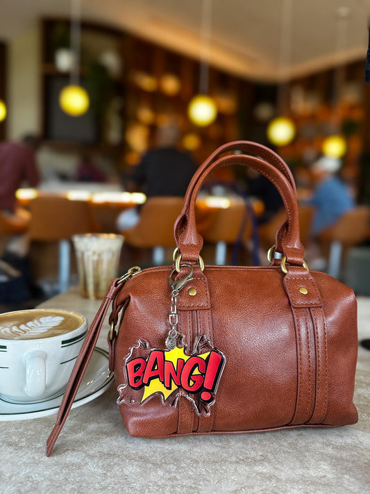 Bang! Comic Book Style Acrylic Bag Charm