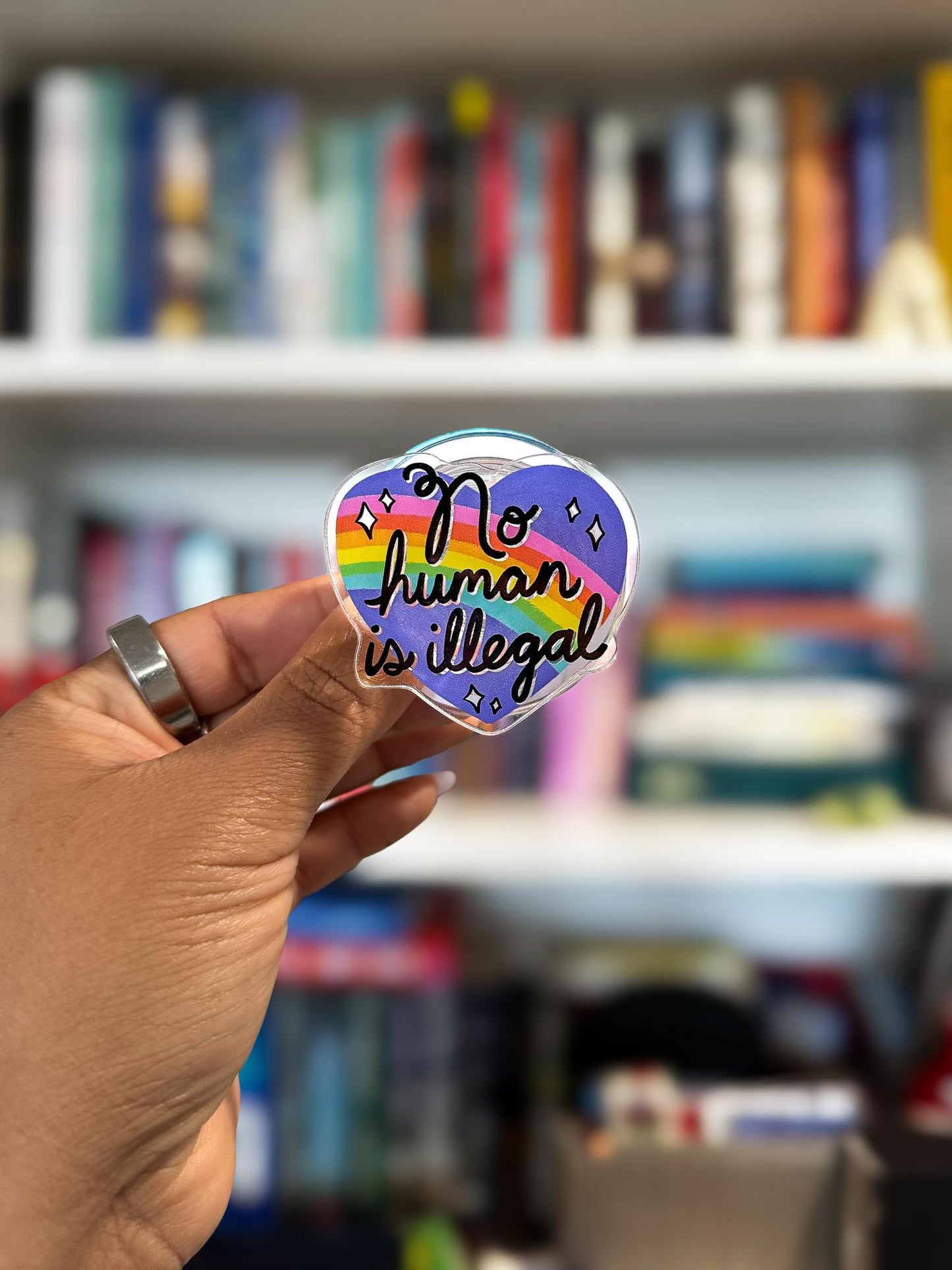 No Human Is Illegal MagSafe Phone & Kindle Grip