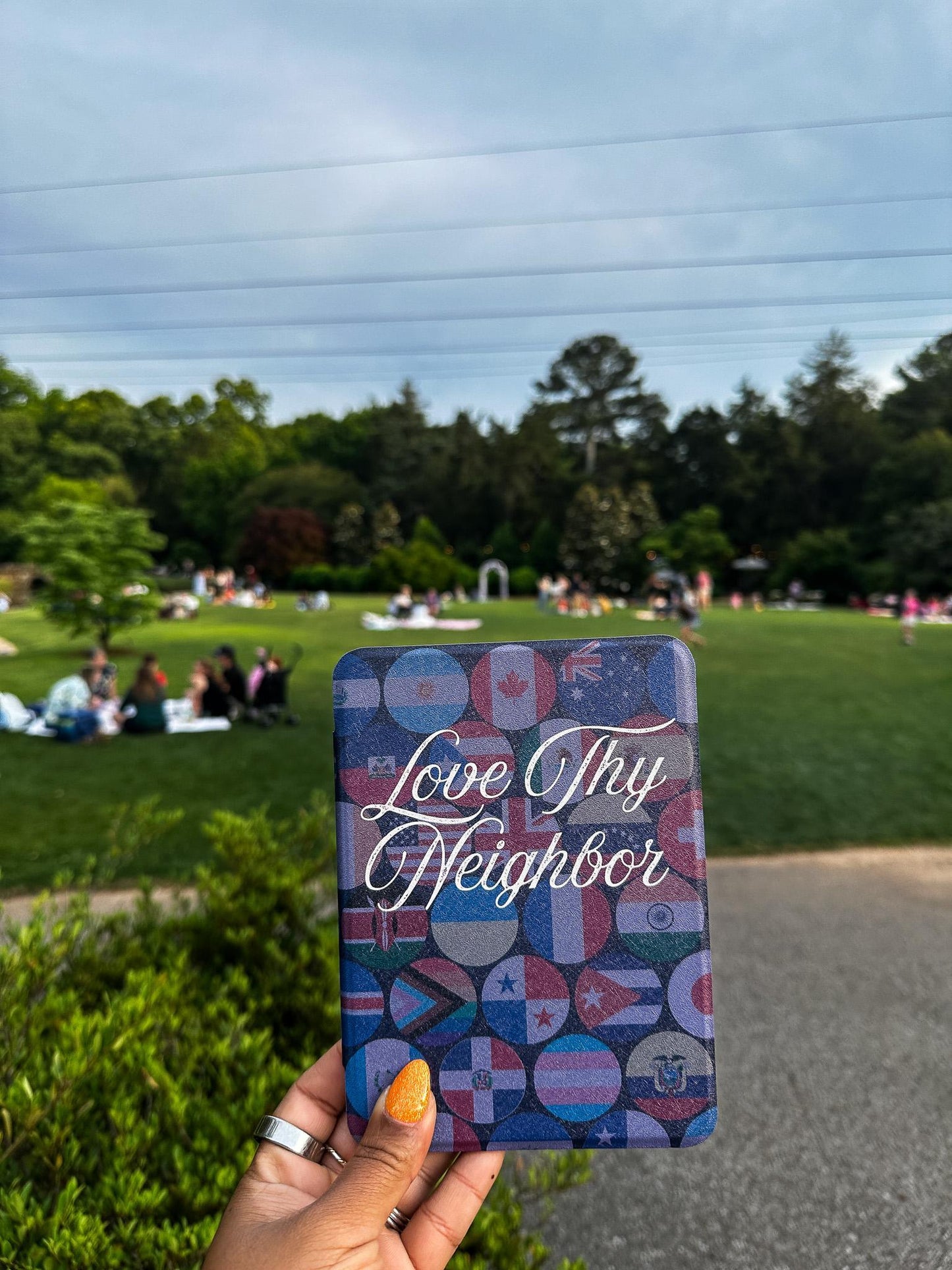 Love Thy Neighbor Kindle Case | 2024 Paperwhite & Colorsoft Case with Clear Back and Hand Strap
