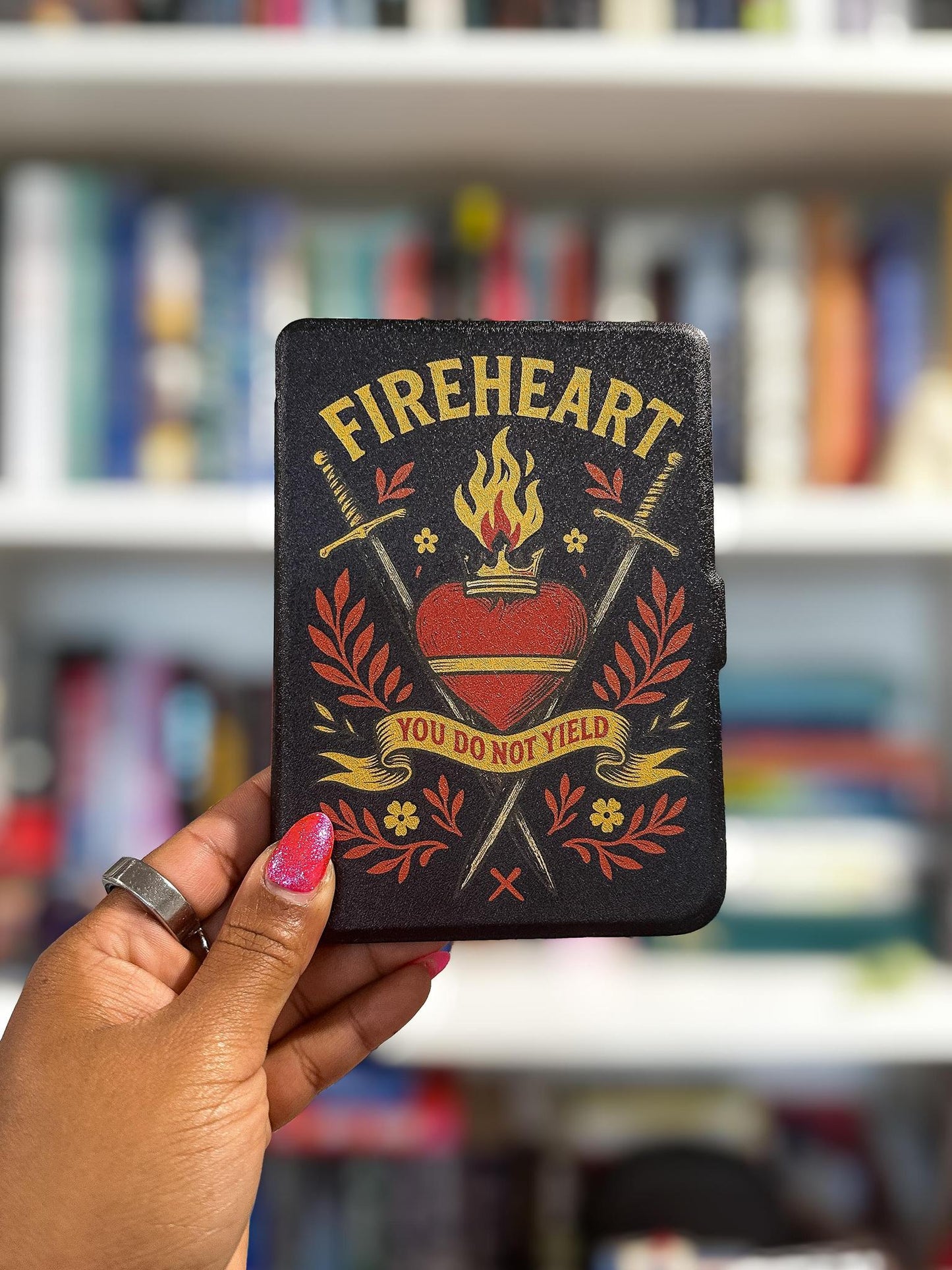 Heart of Flame Kobo Case | Kobo Libra & Clara Cover with Hand Strap