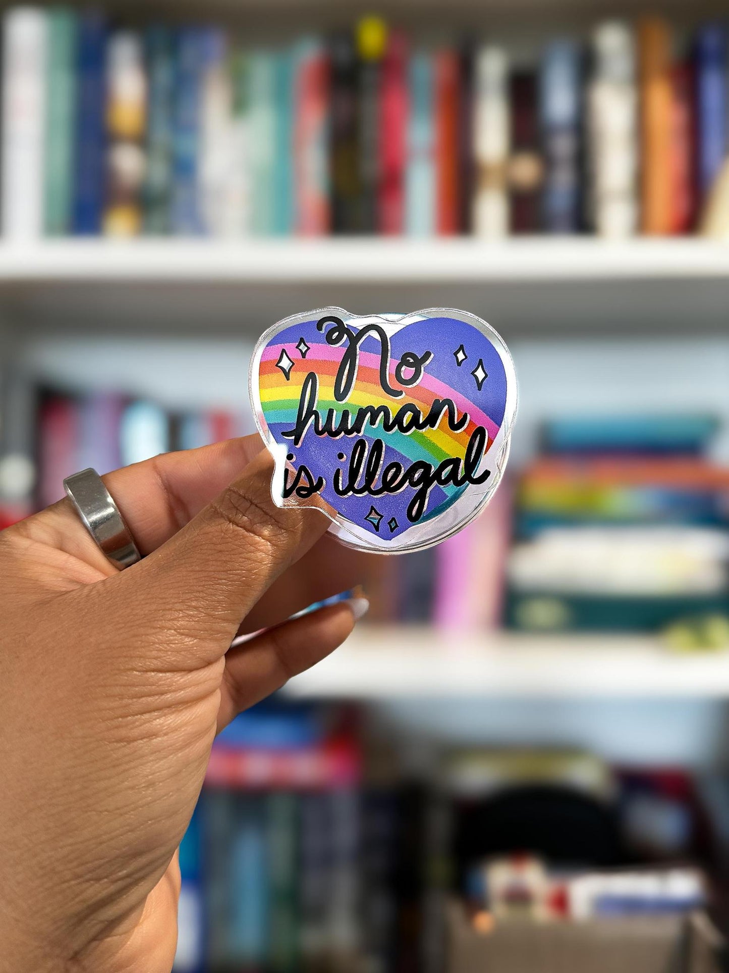 No Human Is Illegal MagSafe Phone & Kindle Grip