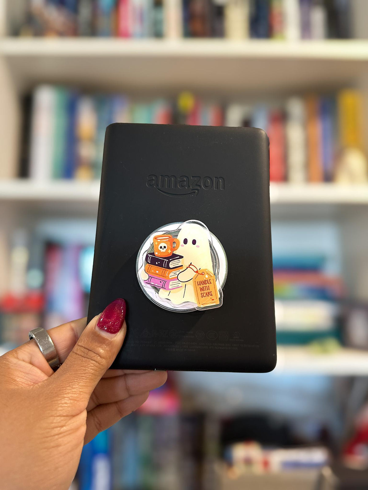 Handle With Scare MagSafe Grip | Spooky Ghost Bookish Phone Grip