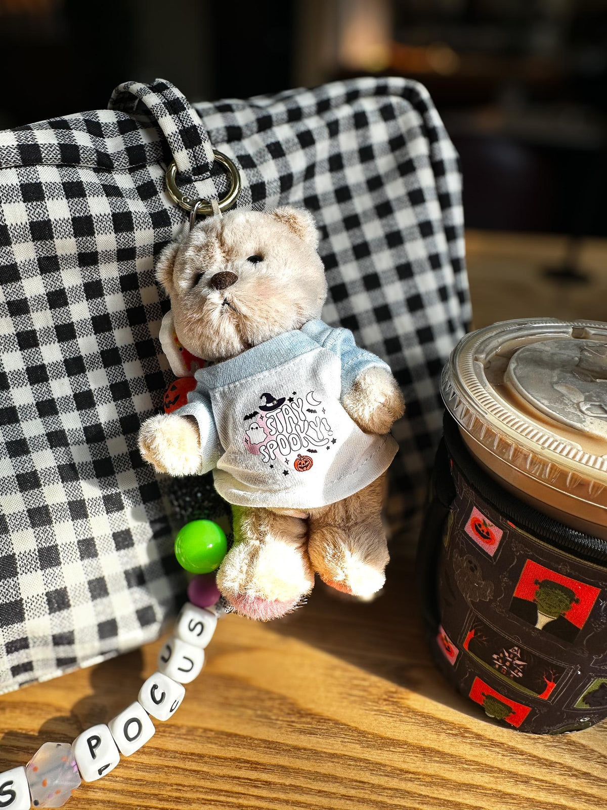 Stay Spooky Halloween Teddy Bear Bag Charm