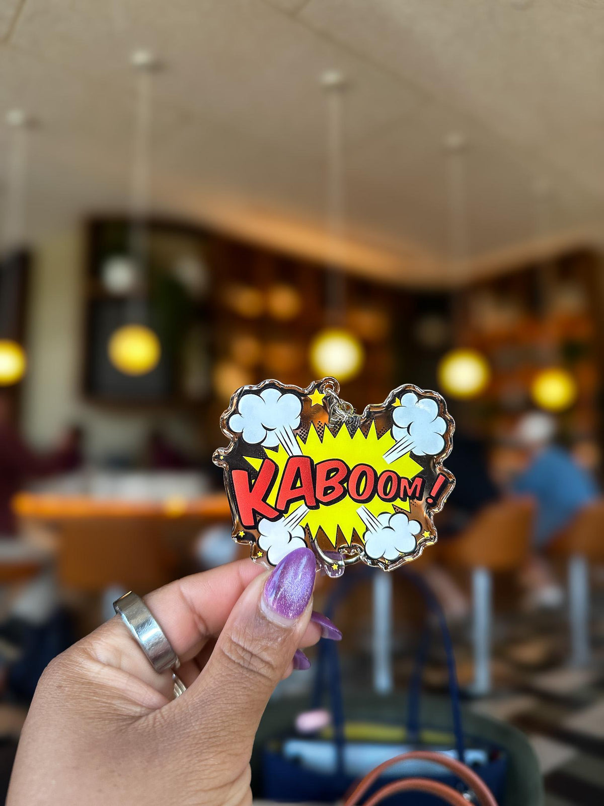 Kaboom! Comic Book Style Acrylic Bag Charm