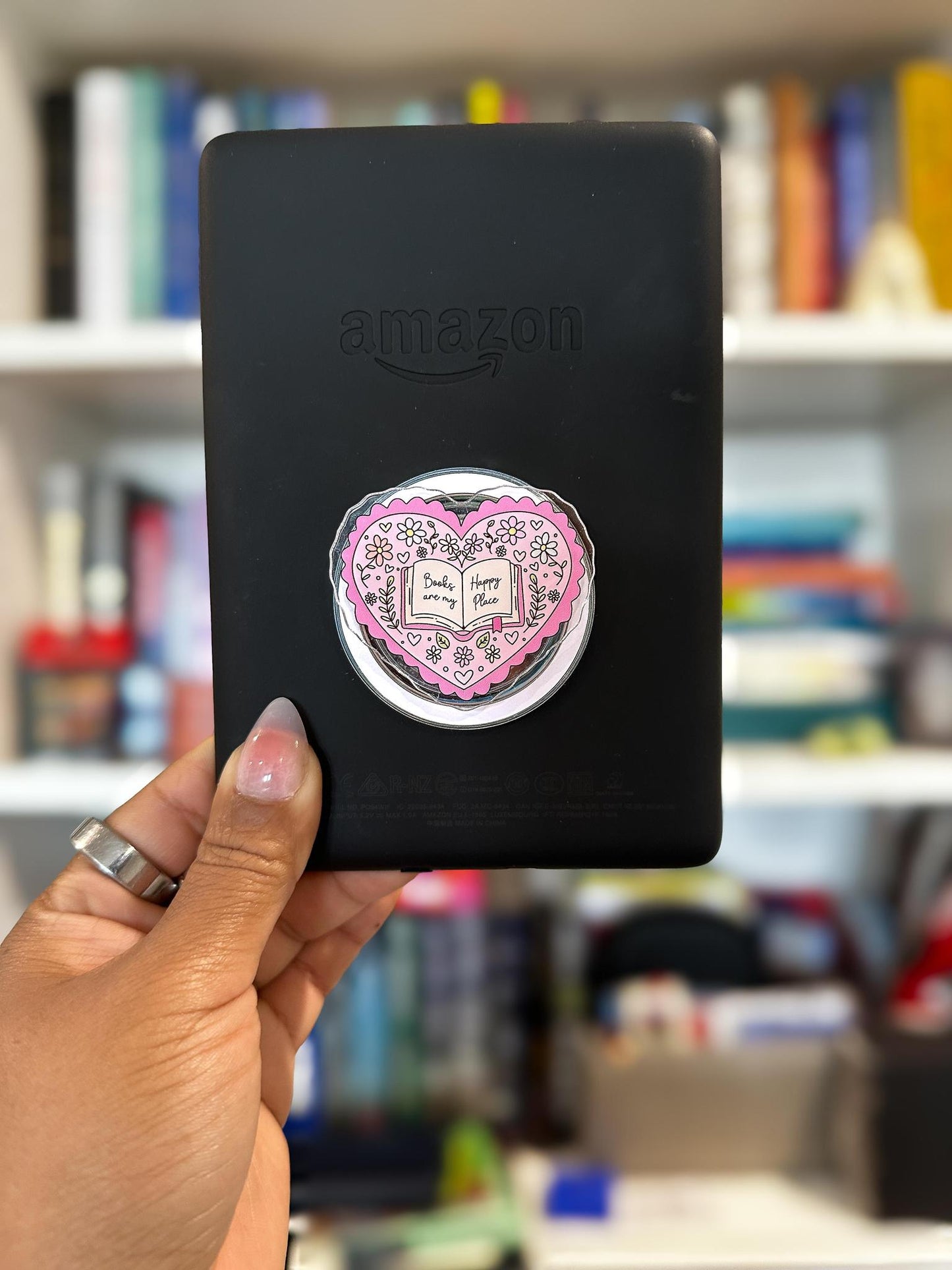Books Are My Happy Place MagSafe Phone & Kindle Grip