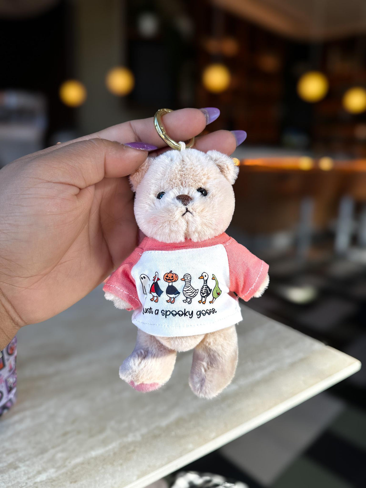 Just a Spooky Goose Halloween Teddy Bear Bag Charm