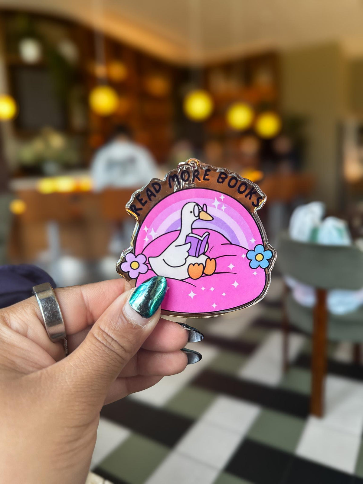 Read More Books Goose Acrylic Bag Charm
