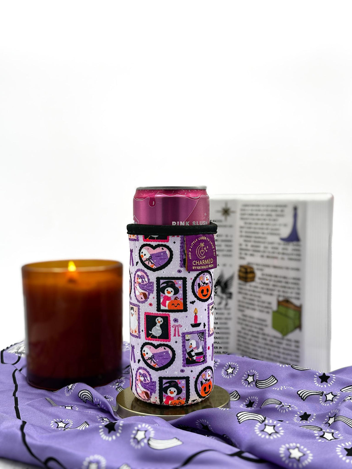 Silly Spooky Goose Slim Can Sleeve