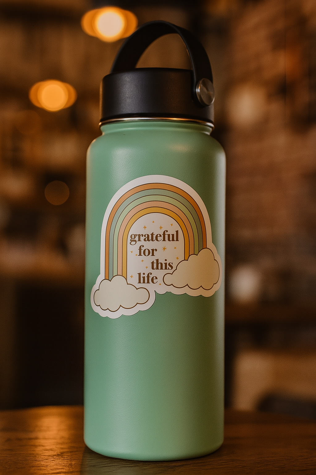 Grateful for This Life Rainbow Sticker